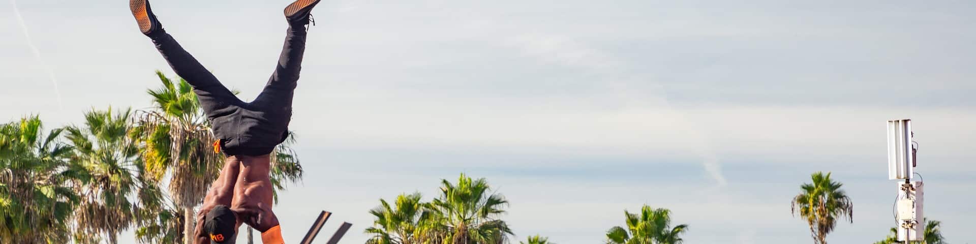 Muscle Beach Venice as well as an individual male