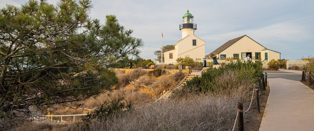 Point Loma Lighthouse featuring a lighthouse