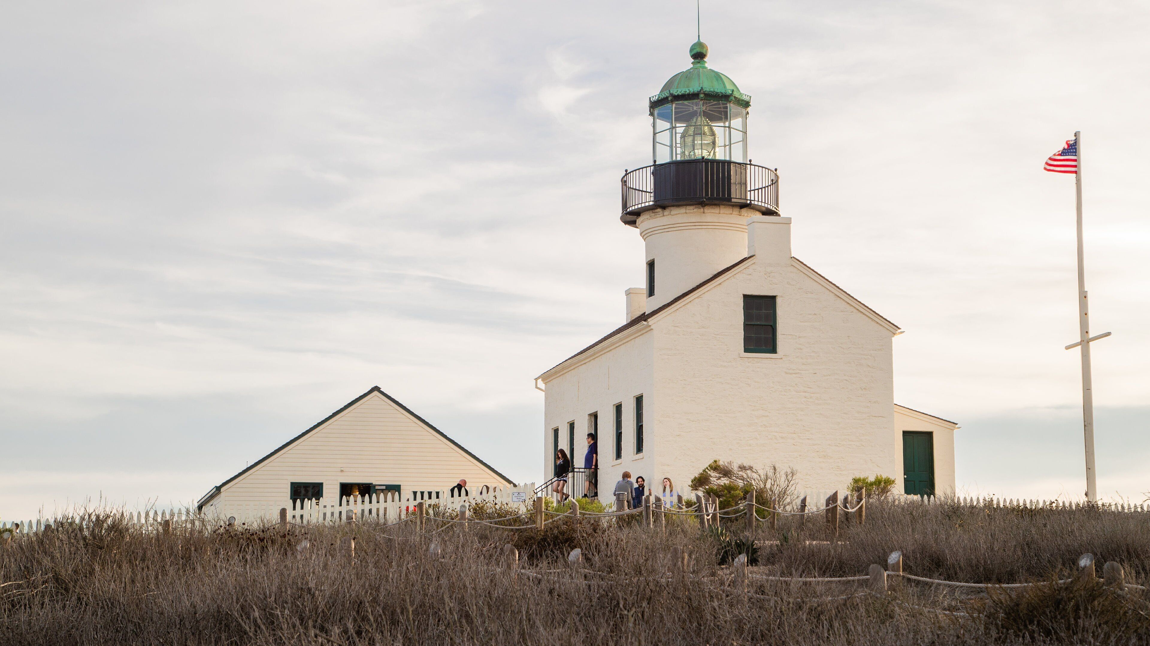 Point Loma Lighthouse showing a lighthouse
