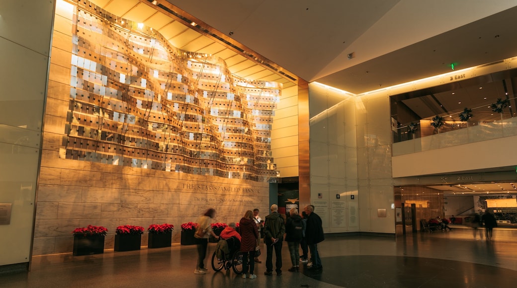 National Museum of American History showing interior views as well as a small group of people