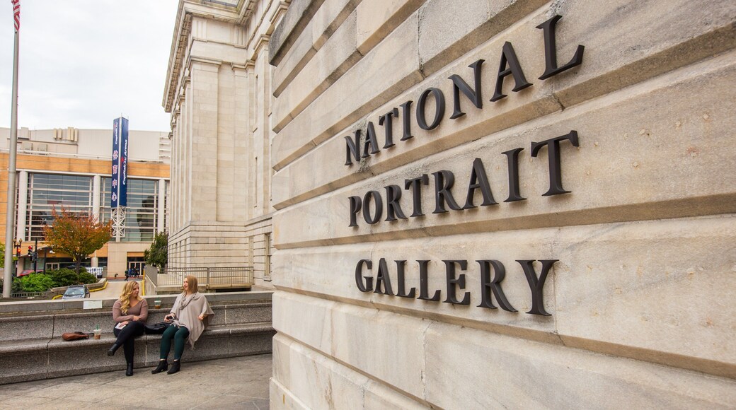 National Portrait Gallery which includes signage and street scenes as well as a couple