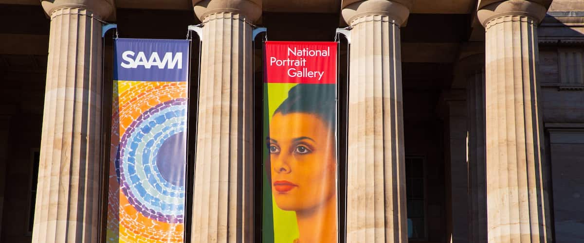 National Portrait Gallery showing heritage elements and signage