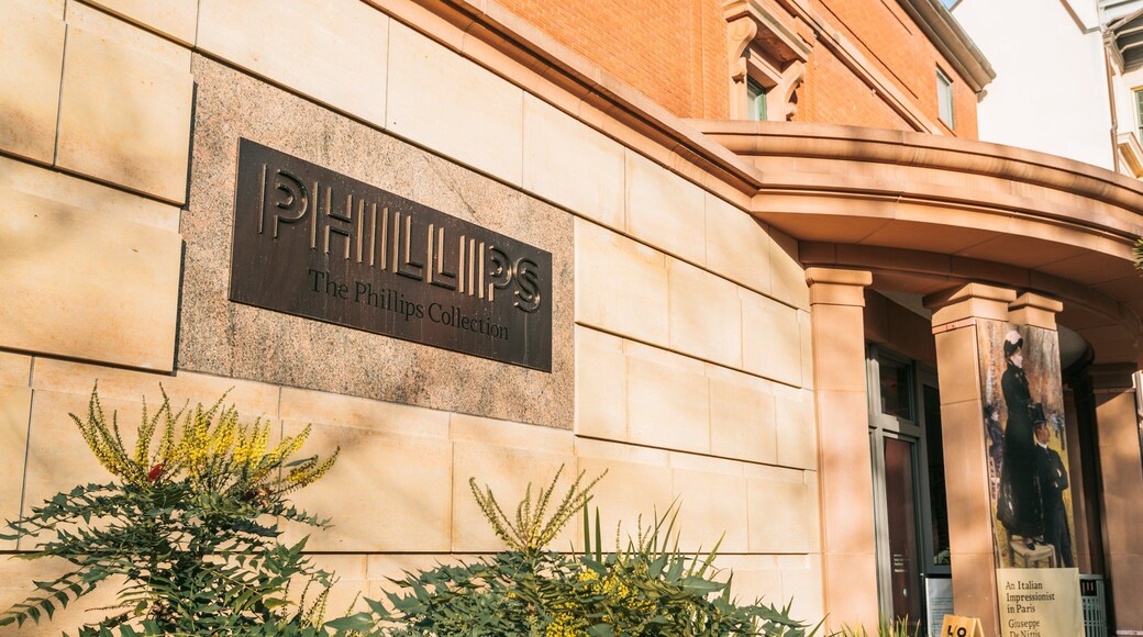 Phillips Collection featuring signage