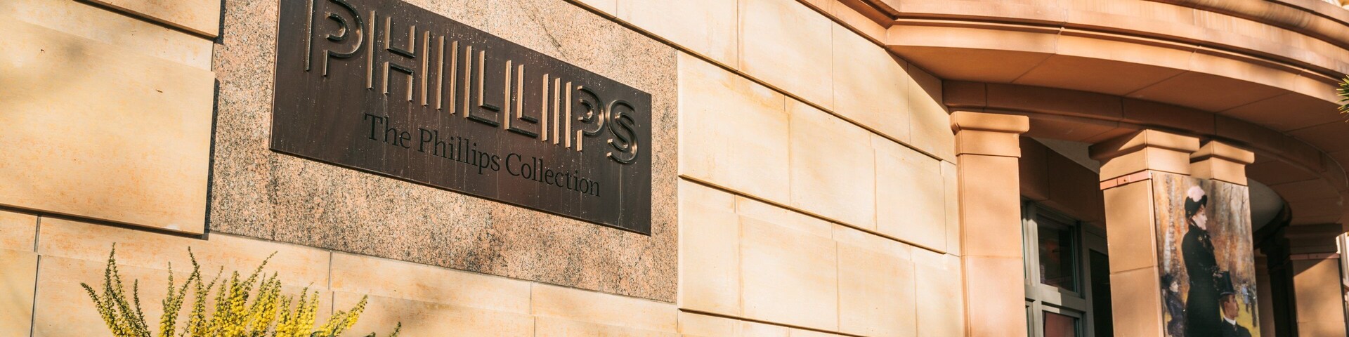 Phillips Collection featuring signage