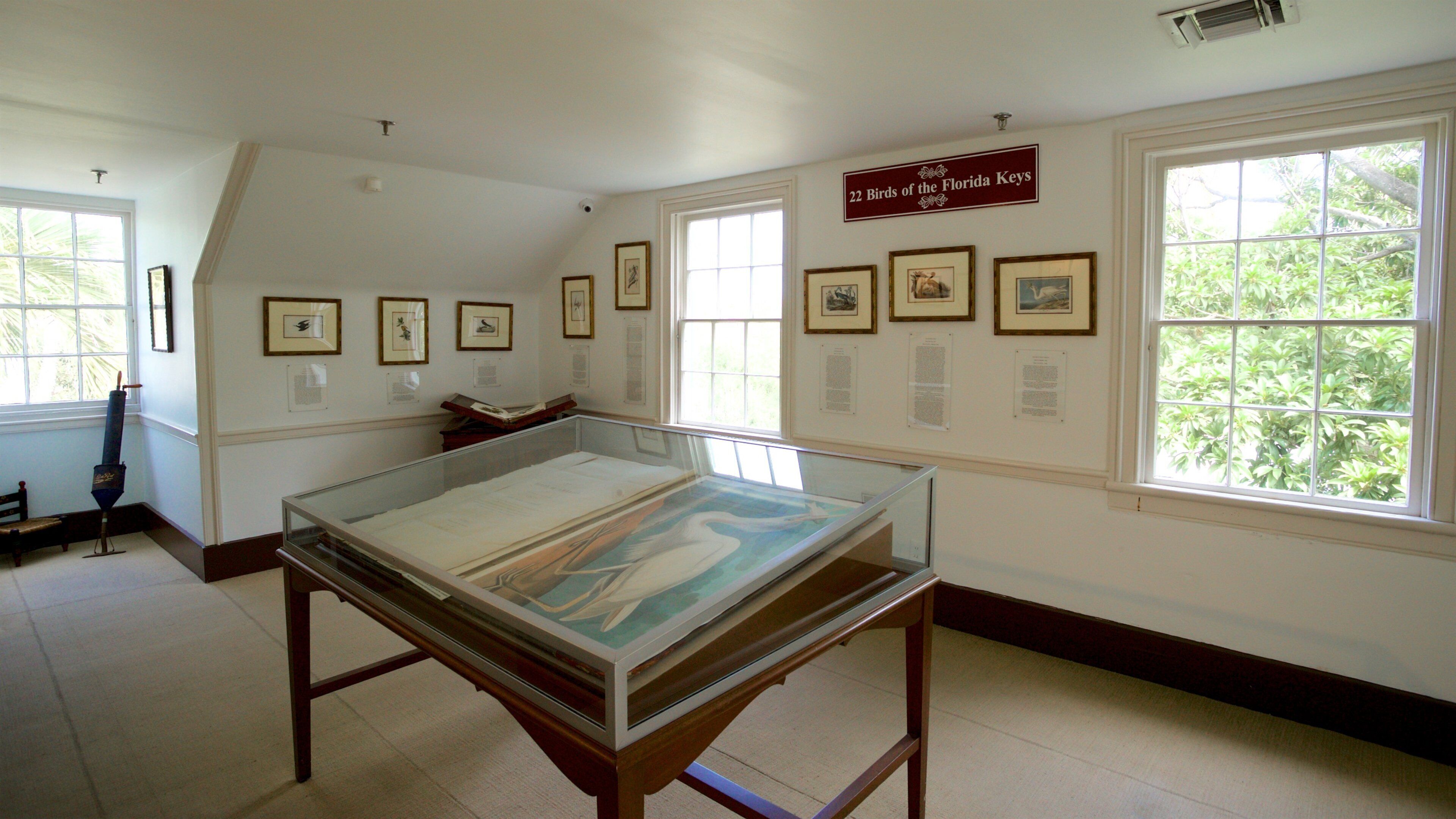 Audubon House and Tropical Gardens showing interior views and art