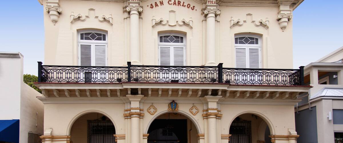 KEY WEST, FLORIDA, USA - September 2012:  San Carlos institute is a historic Key West building also known as "La casa de Cuba"