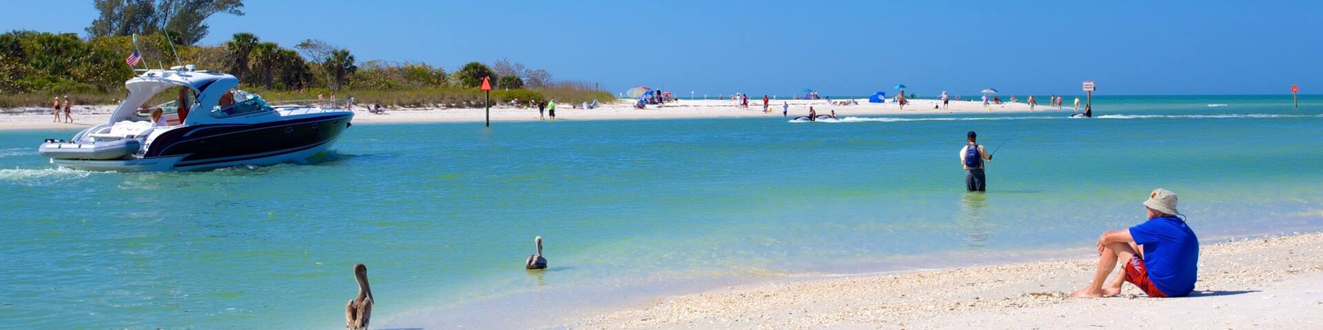 Barefoot Beach which includes a sandy beach