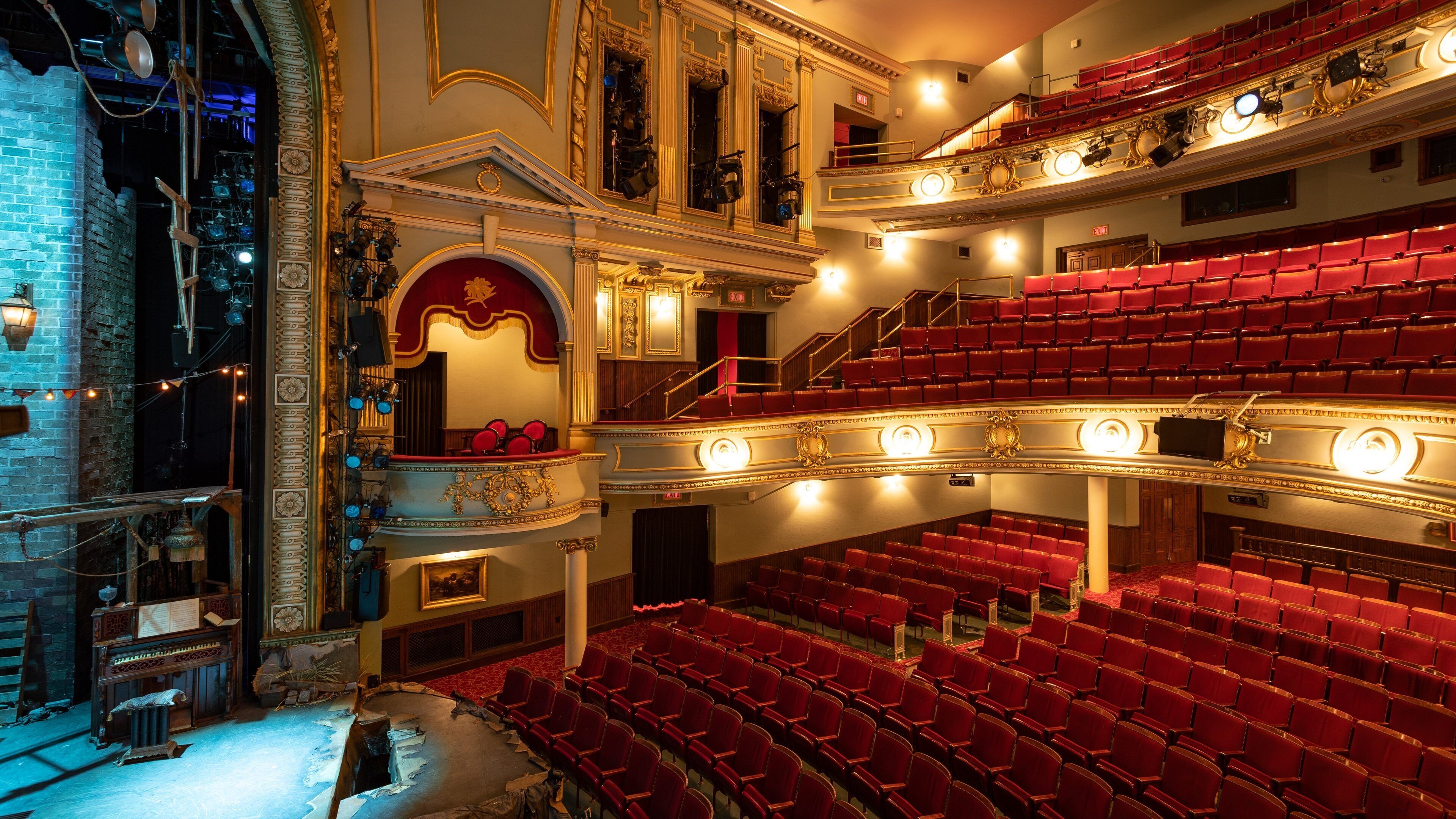 Asolo Theatre for the Performing Arts which includes theater scenes and interior views