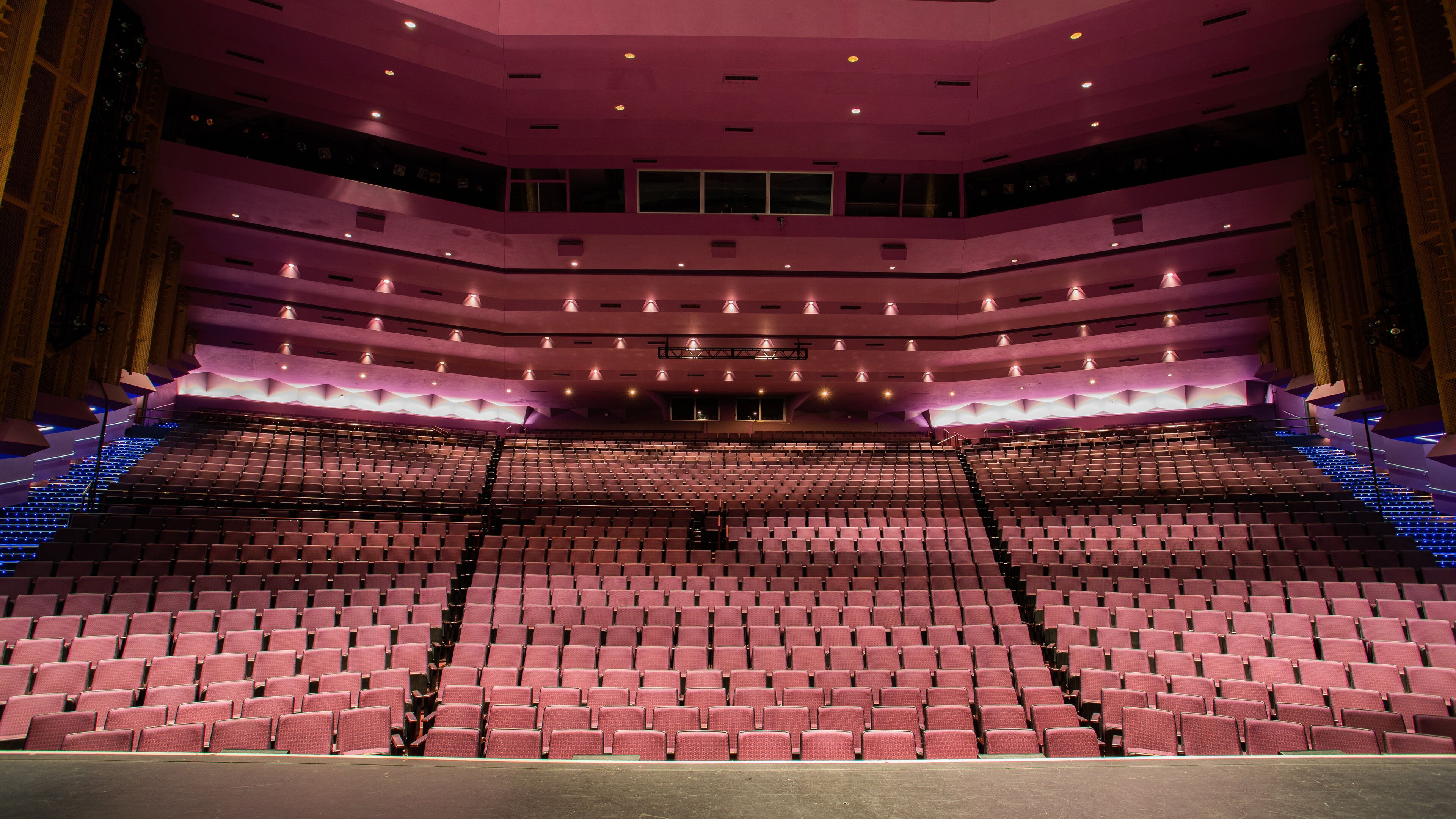 Van Wezel Performing Arts Hall featuring theater scenes and interior views