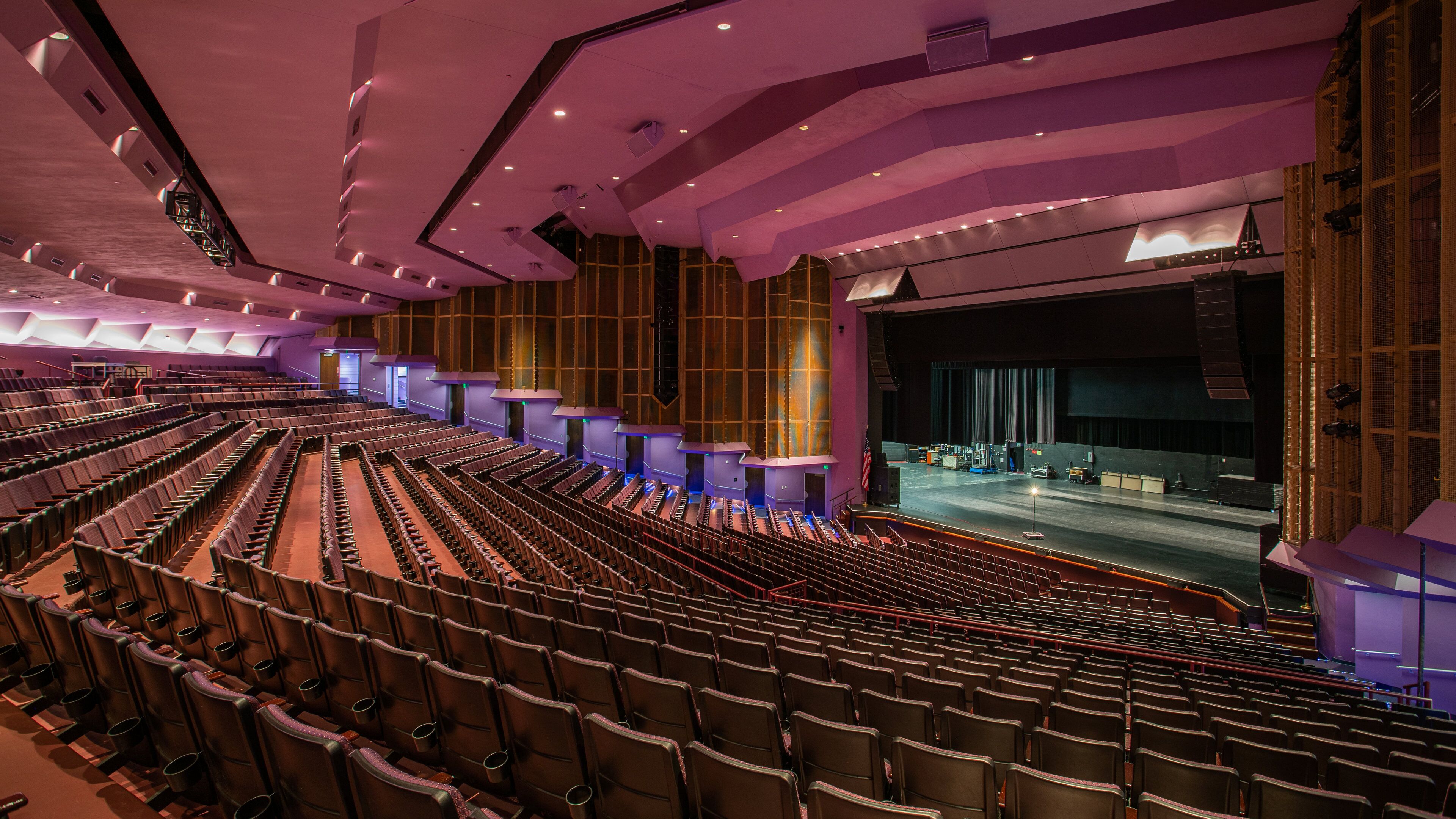 Van Wezel Performing Arts Hall featuring theater scenes and interior views