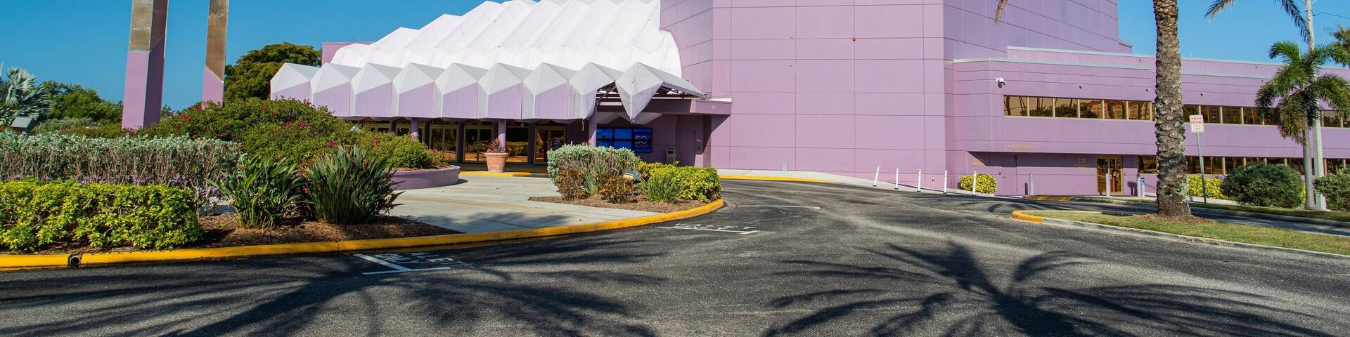 Van Wezel Performing Arts Hall which includes signage