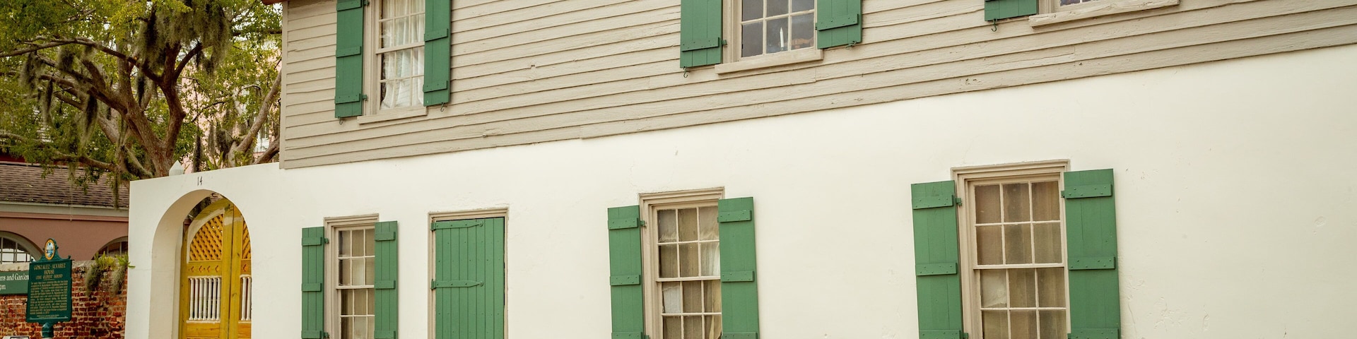 Gonzalez-Alvarez House featuring heritage elements and signage