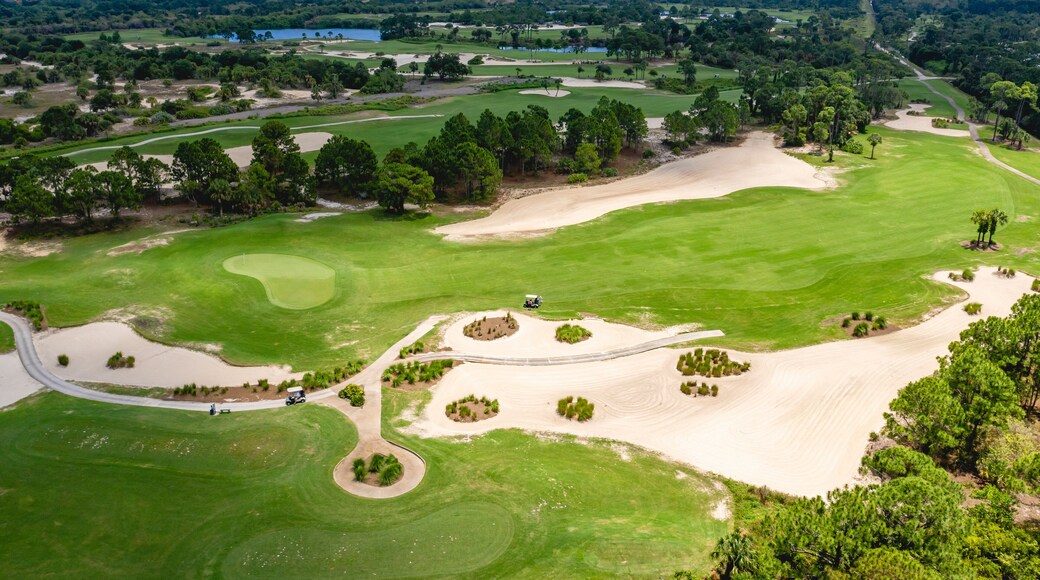 Aerial view of Sandridge Golf Club in Vero Beach, Florida, United States.
