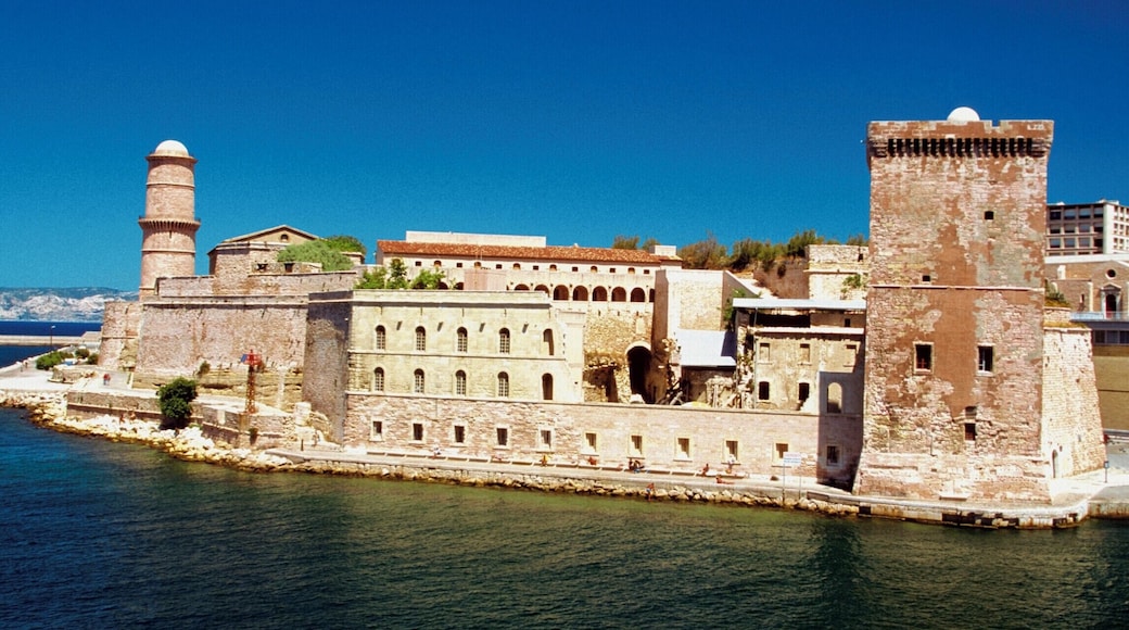 Fort Saint Nicolas at the coast of a sea, Marseille, France