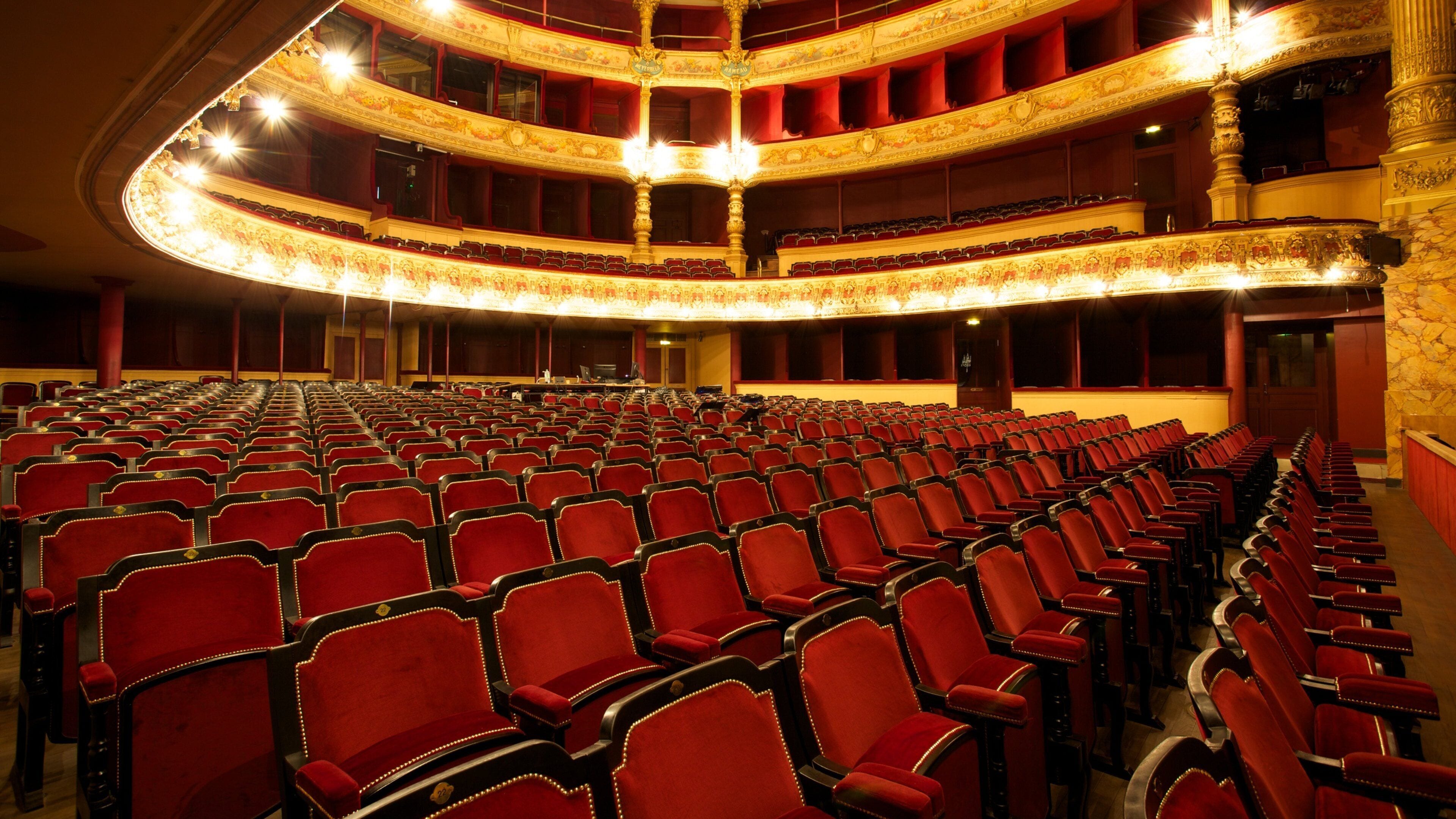 Opera National Orchestra of Montpellier showing theater scenes and interior views