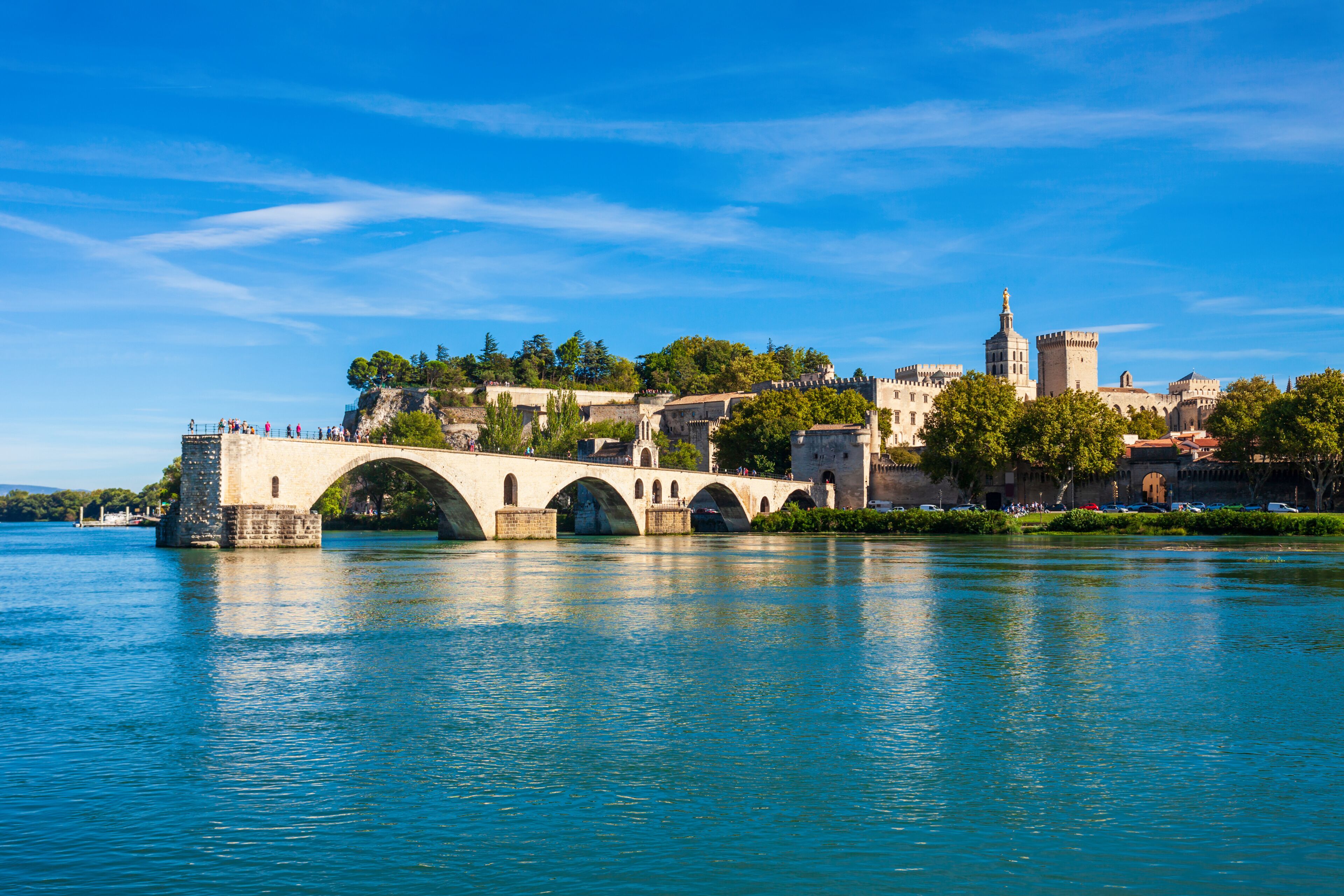 Avignon city aerial view, France