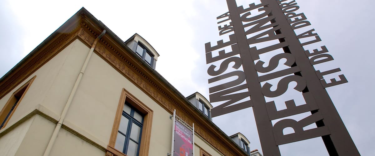 Museum of Resistance and Deportation featuring signage