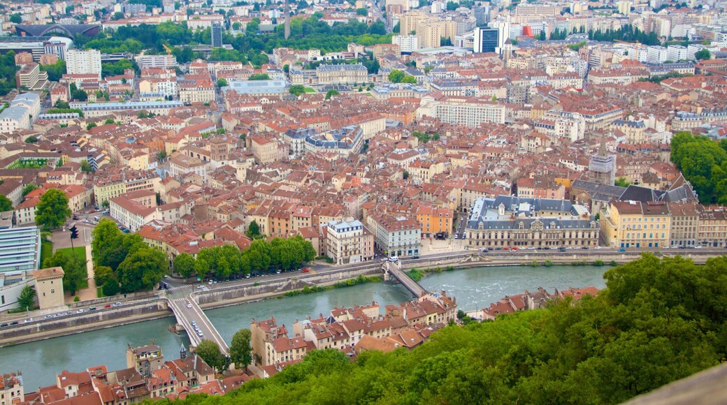 Fort de la Bastille showing a river or creek and a city