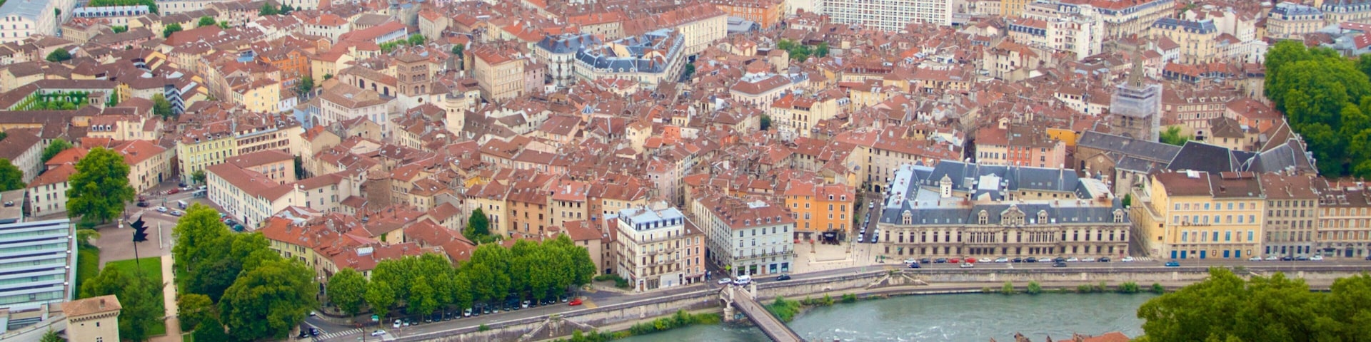 Fort de la Bastille showing a river or creek and a city