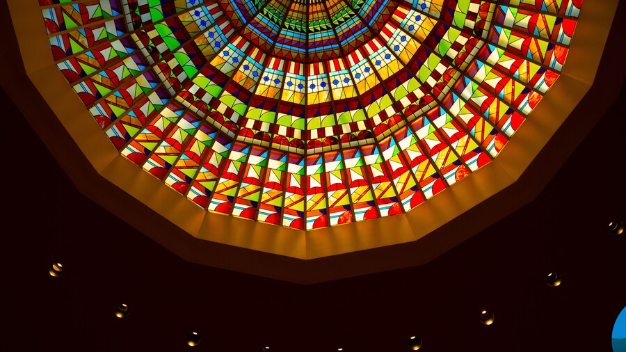 Colorful Shapes, domed ceiling, stained glass ceiling, stained-glass, glass dome, Architecture