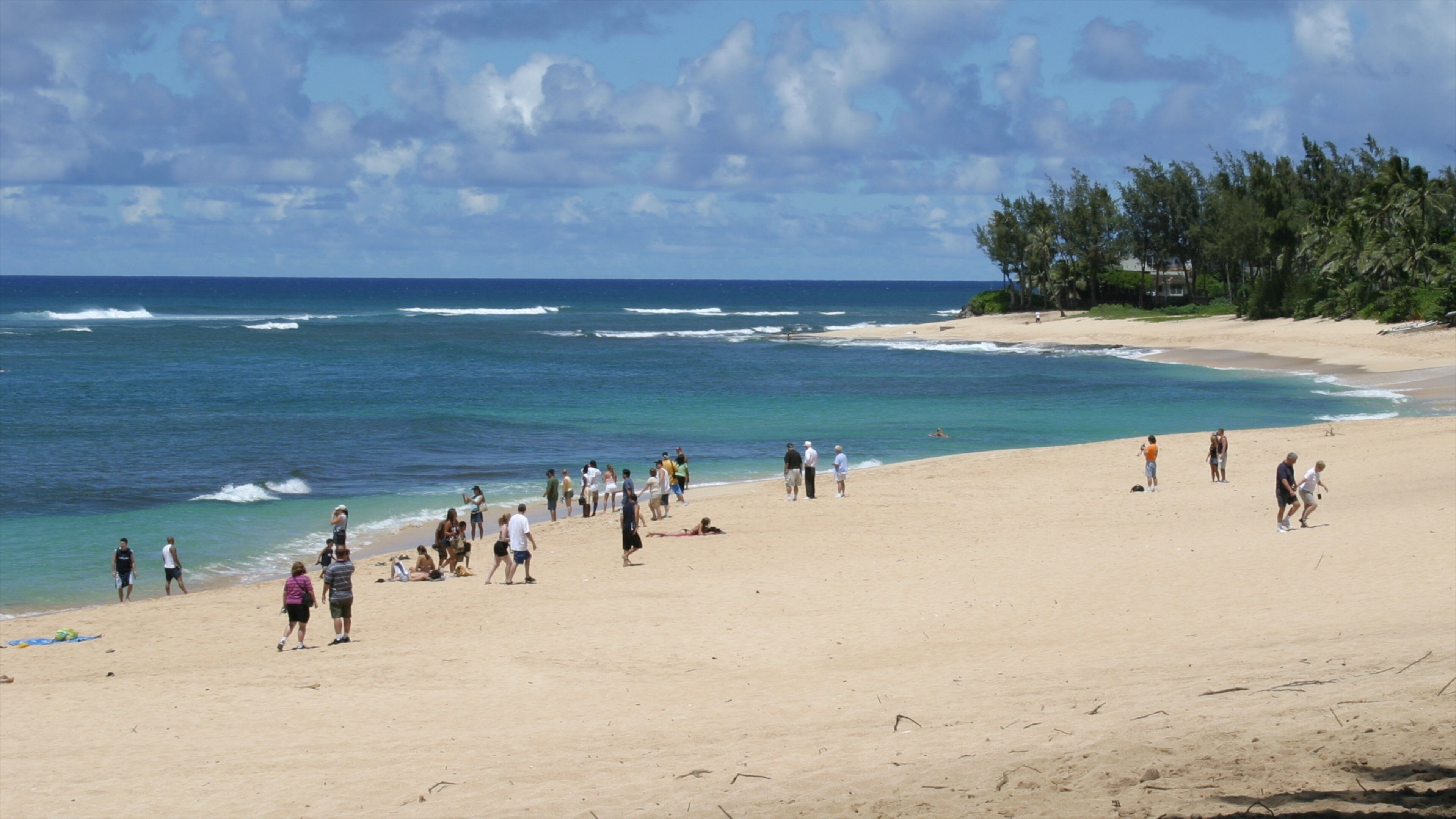 Sunset Beach which includes landscape views, a sandy beach and tropical scenes