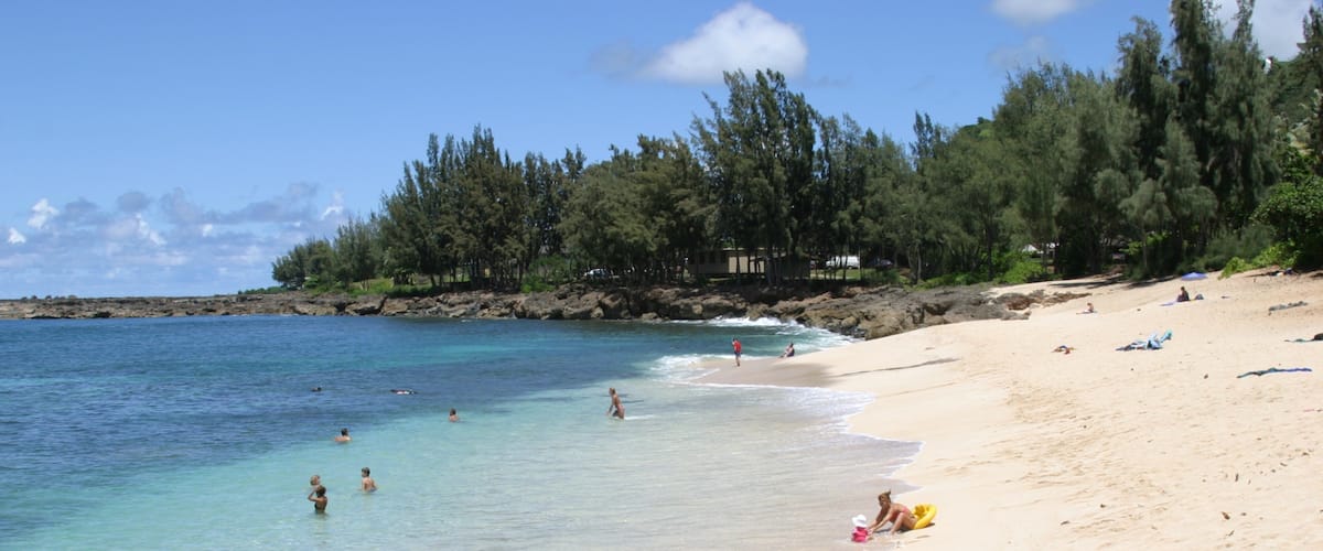 Pupukea Beach Park which includes swimming, landscape views and a sandy beach
