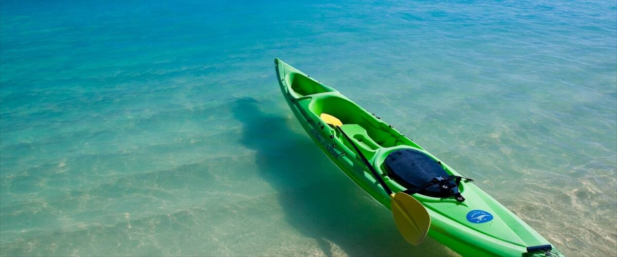 Kailua Beach which includes landscape views, a beach and kayaking or canoeing