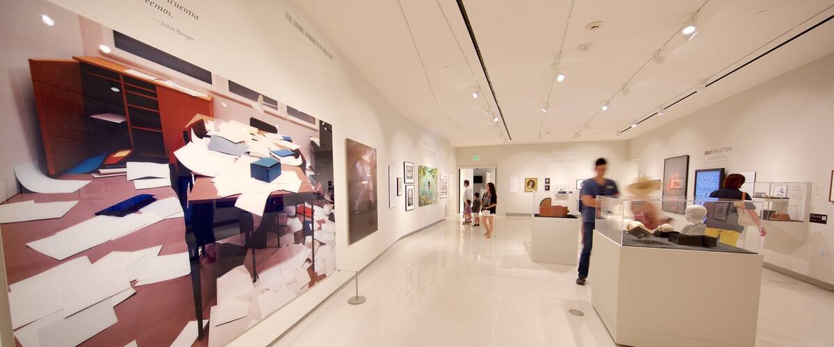 Museum of Photographic Arts featuring art and interior views