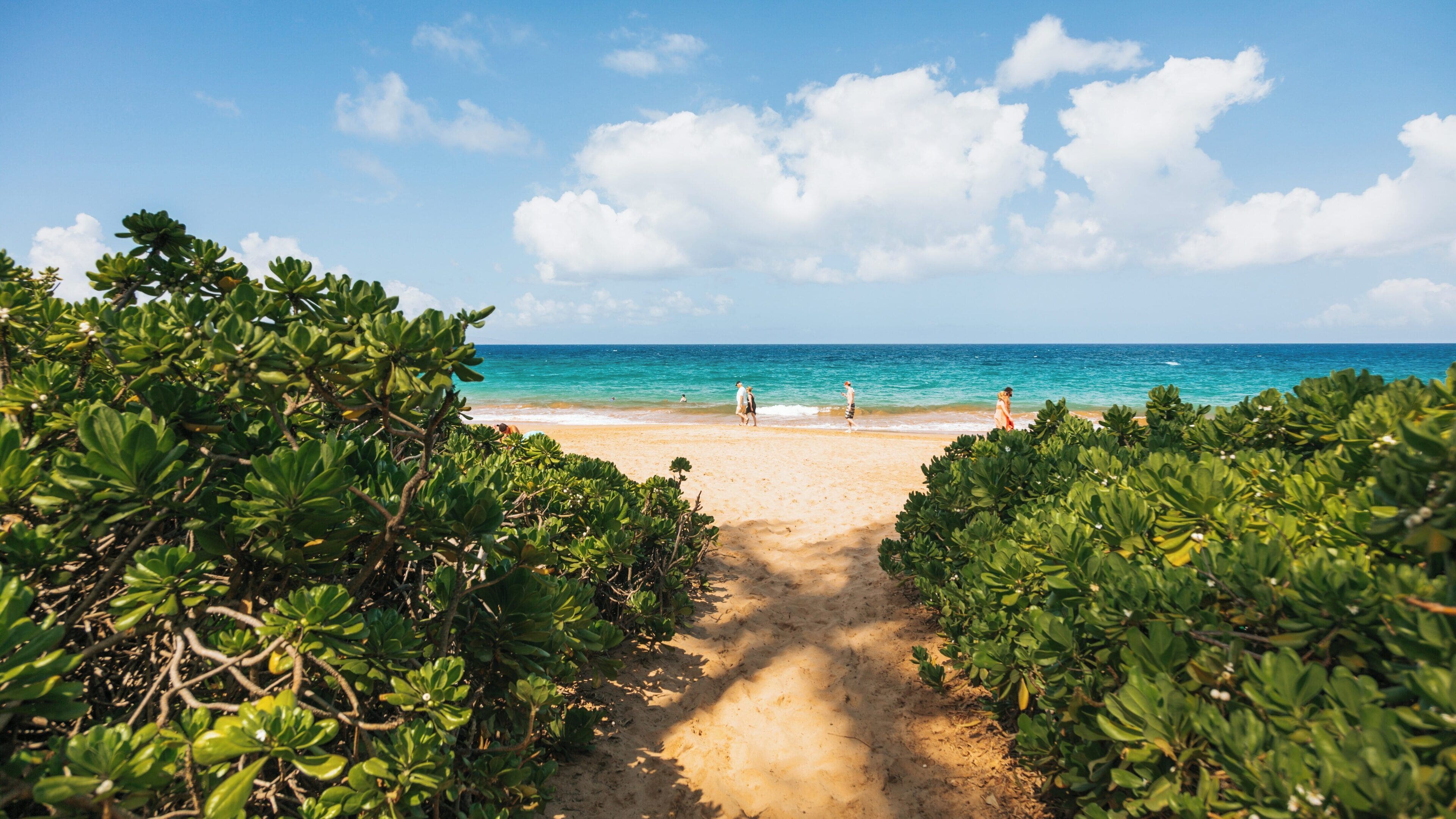 Exploring the serene beauty of Keawakapu Beach North in Wailea, Kihei, Hawaii with inviting turquoise waters and soft sandy shores