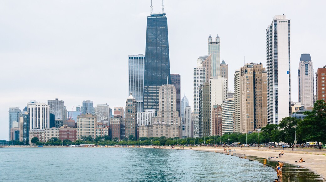 The Chicago skyline from North Avenue Beach