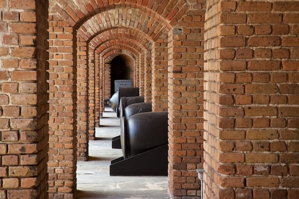 Fort Zachary Taylor Historic State Park showing military items, heritage elements and interior views