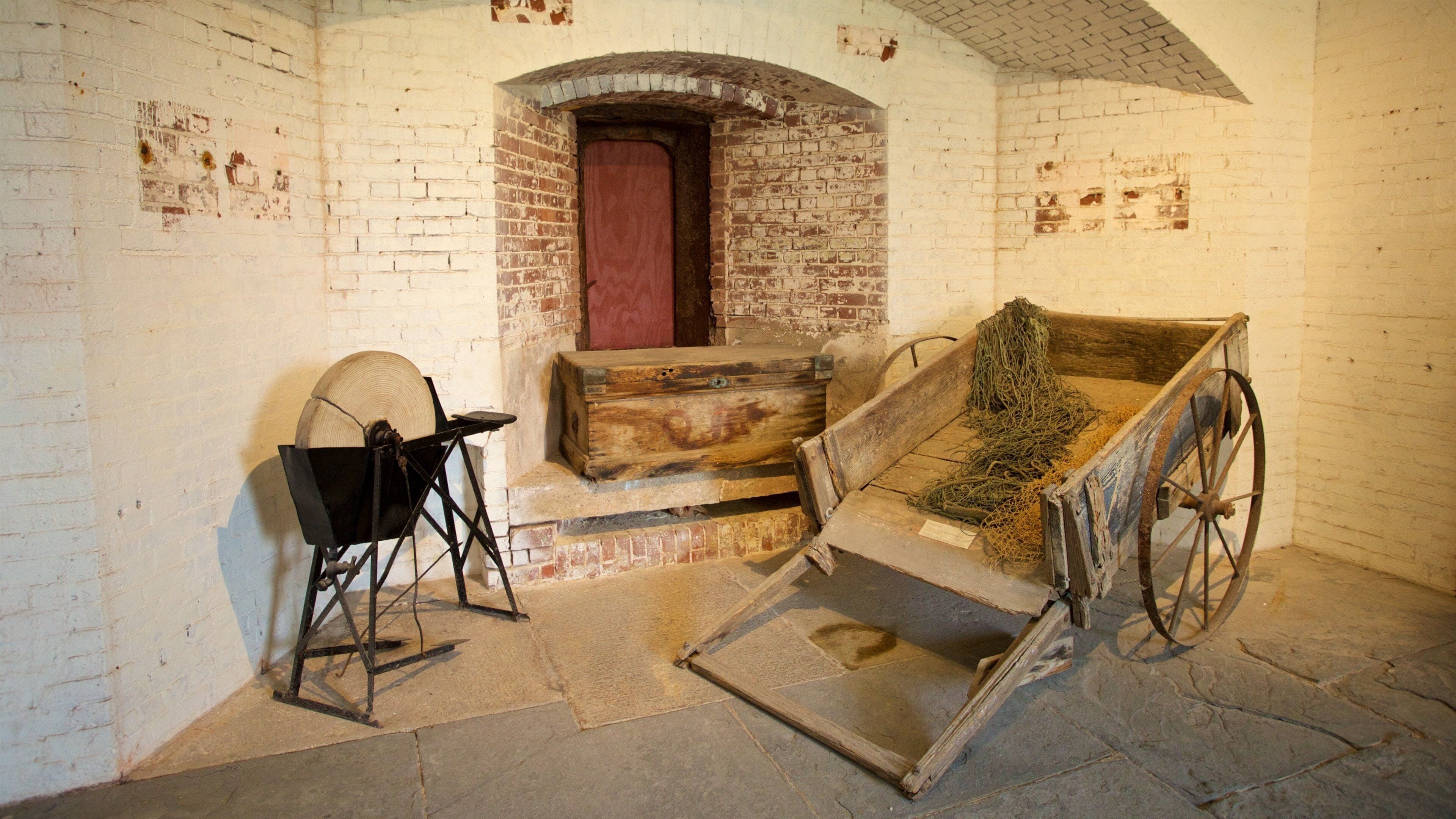 Fort East Martello Museum and Gallery featuring interior views and heritage elements