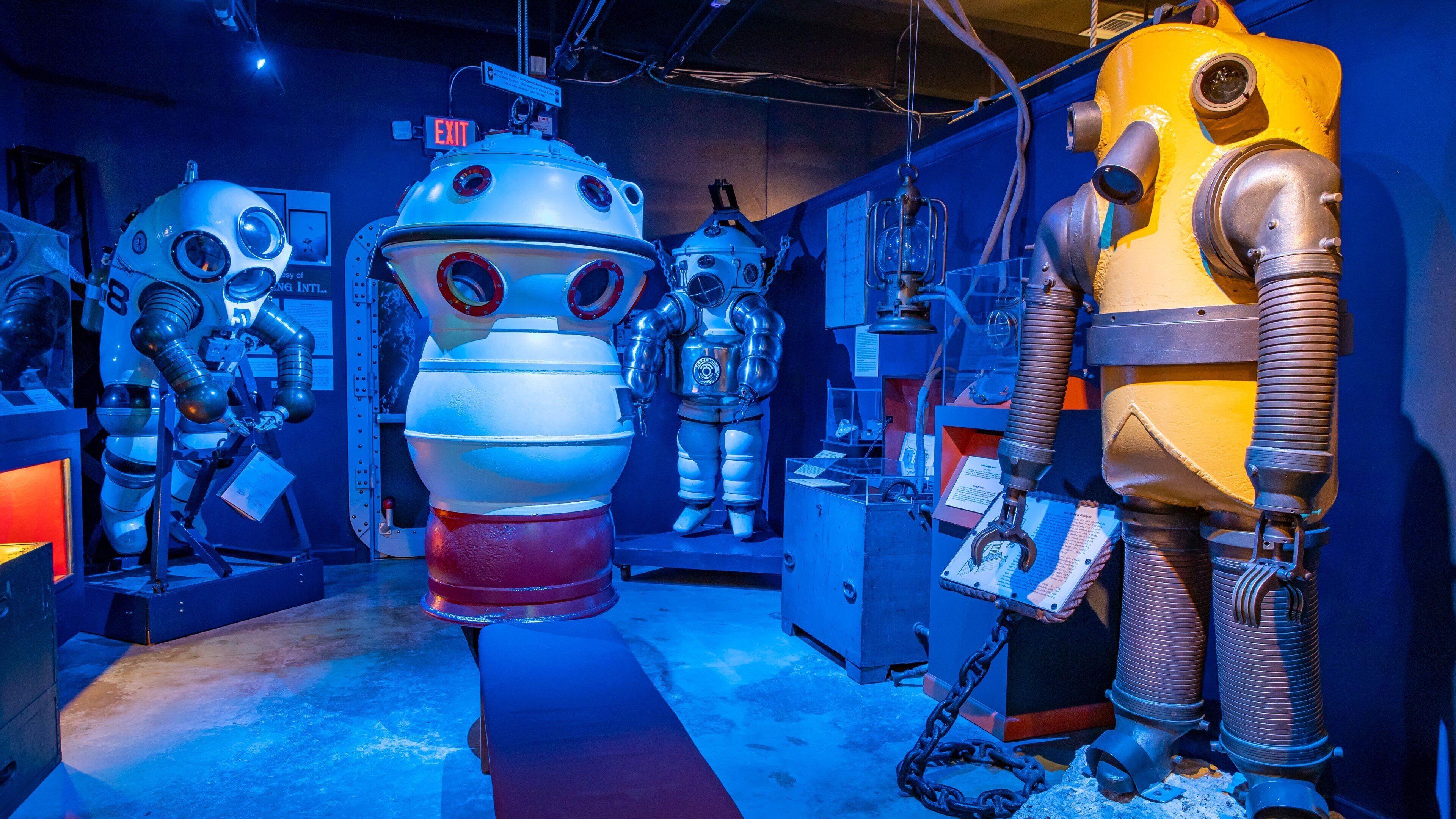 History of Diving Museum showing interior views