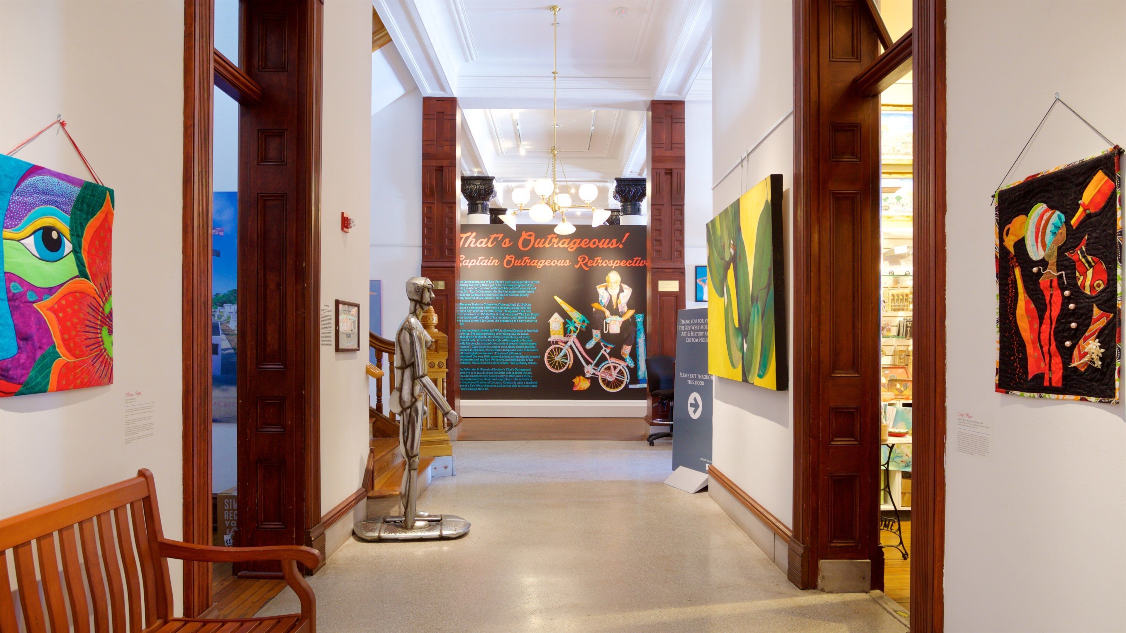 Custom House Museum featuring interior views and art
