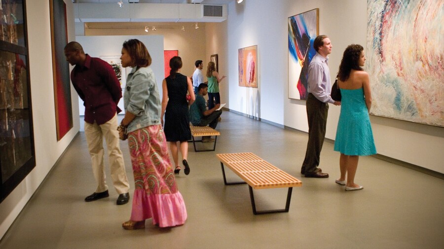 Jacksonville Museum of Modern Art which includes art as well as a small group of people
