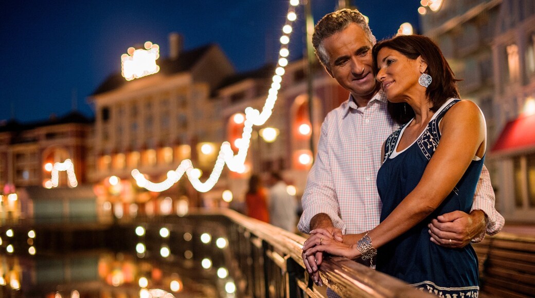 Disney\'s Boardwalk which includes night scenes as well as a couple