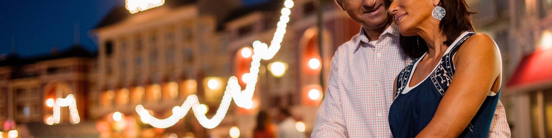 Disney\'s Boardwalk which includes night scenes as well as a couple