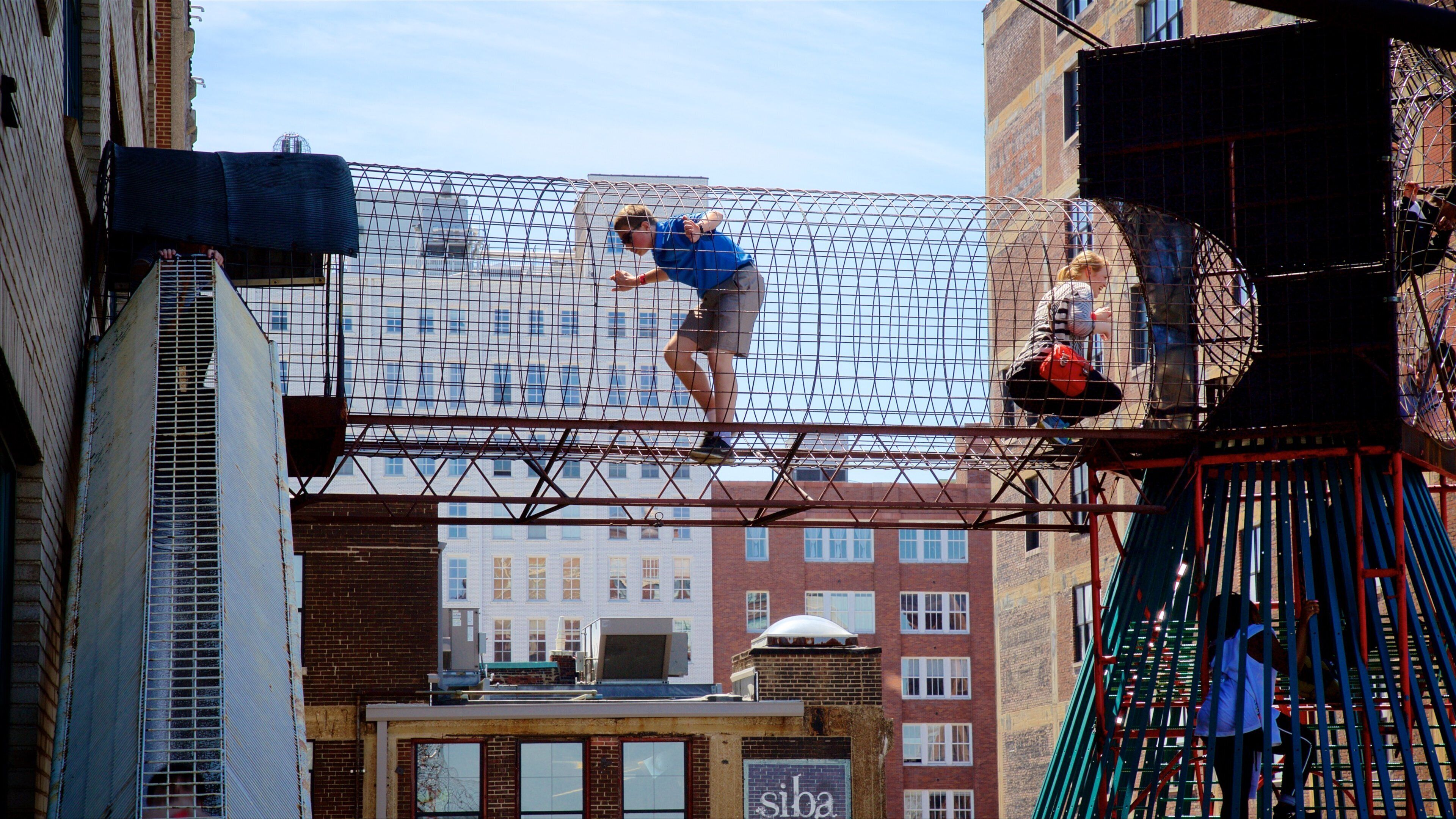 City Museum as well as a small group of people