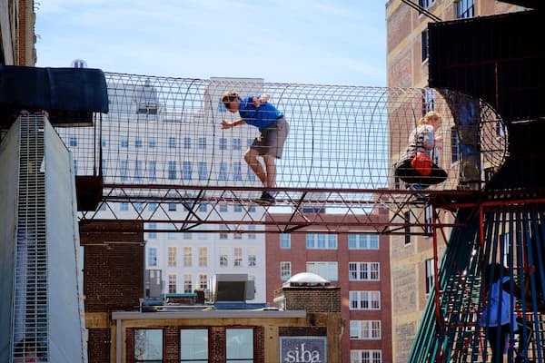 City Museum as well as a small group of people