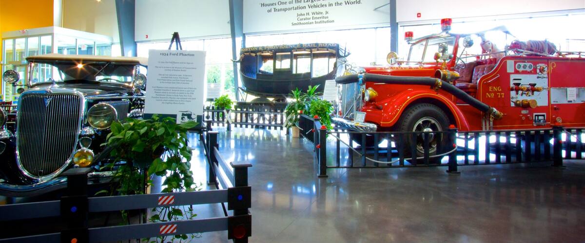 Museum of Transportation which includes interior views and heritage elements