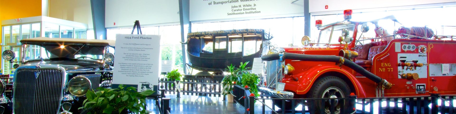 Museum of Transportation which includes interior views and heritage elements