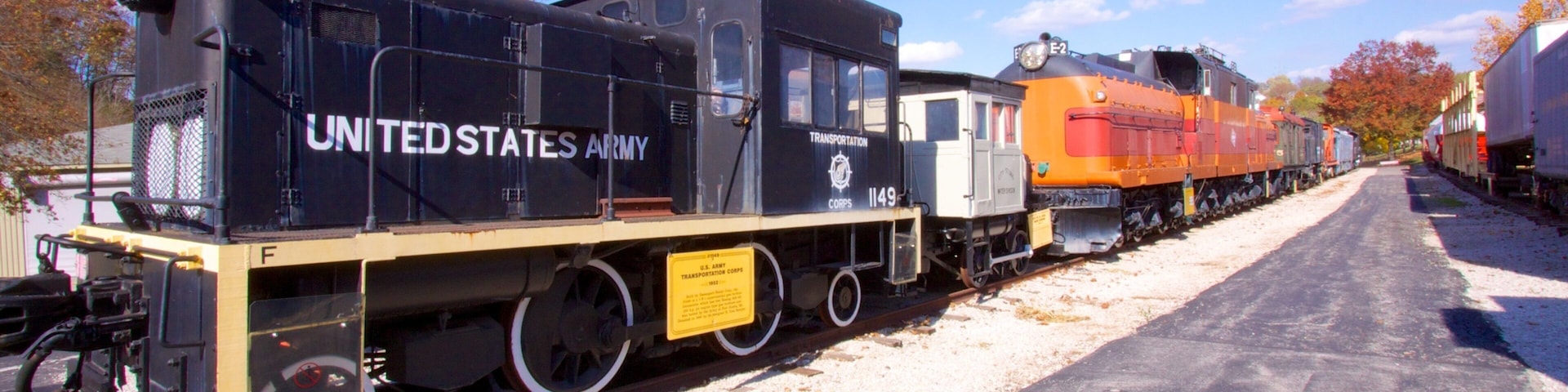 Museum of Transportation showing railway items