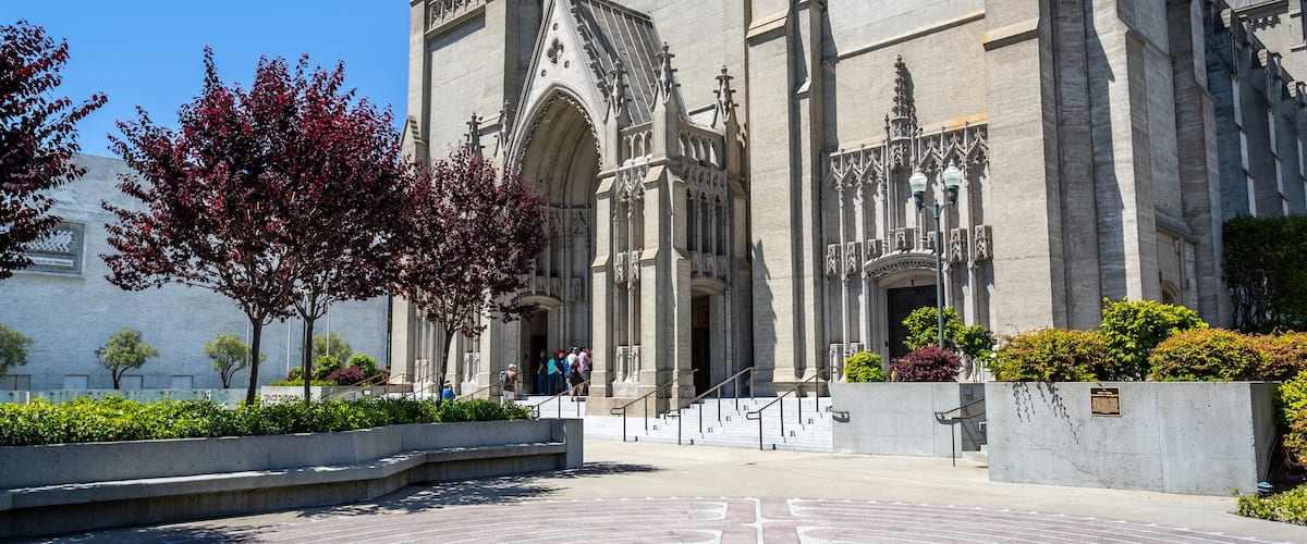 Grace Cathedral featuring a church or cathedral and heritage architecture