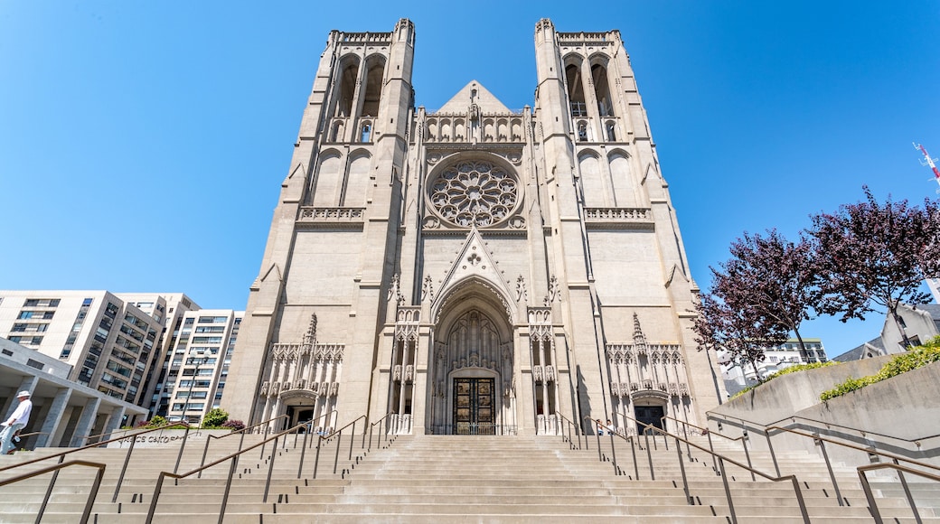 Grace Cathedral featuring a church or cathedral and heritage architecture