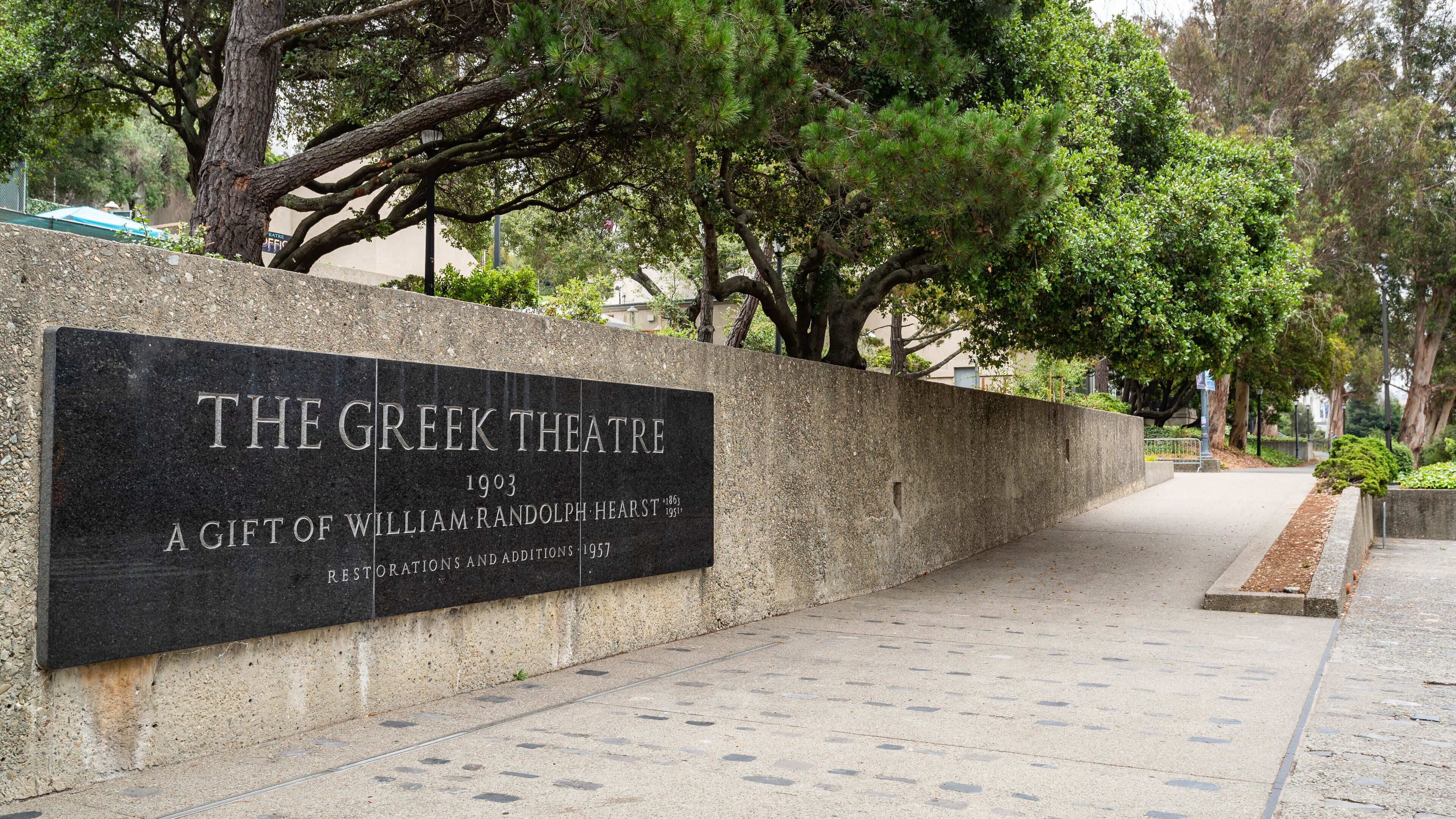 Greek Theater showing signage
