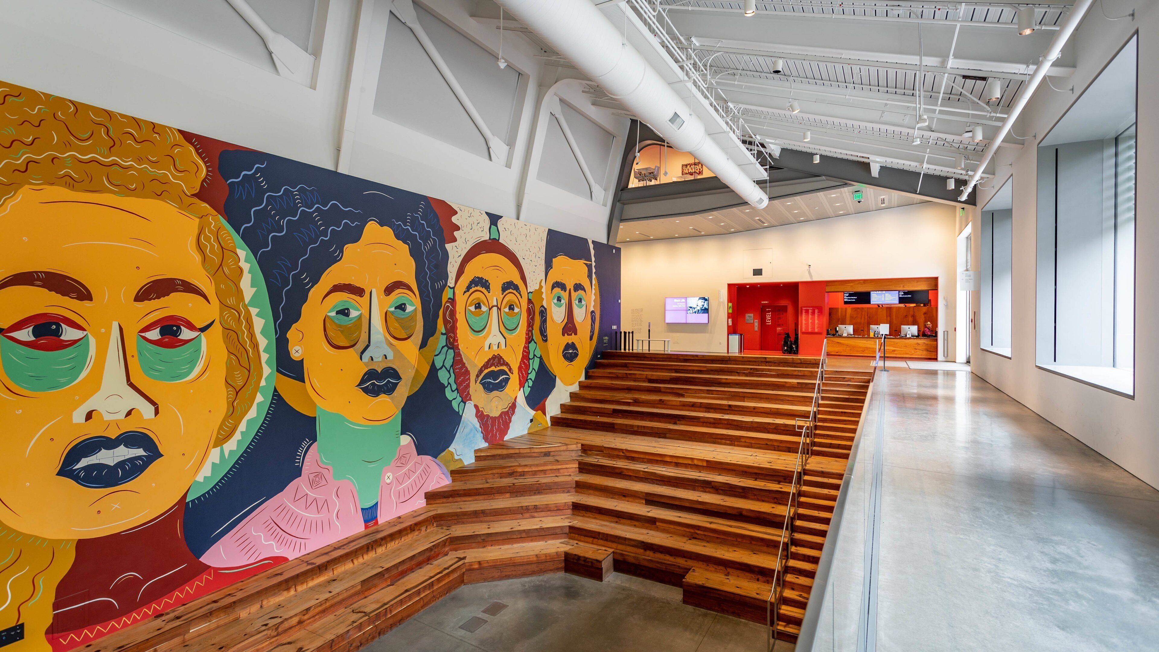 Berkeley Art Museum and Pacific Film Archive which includes interior views and art