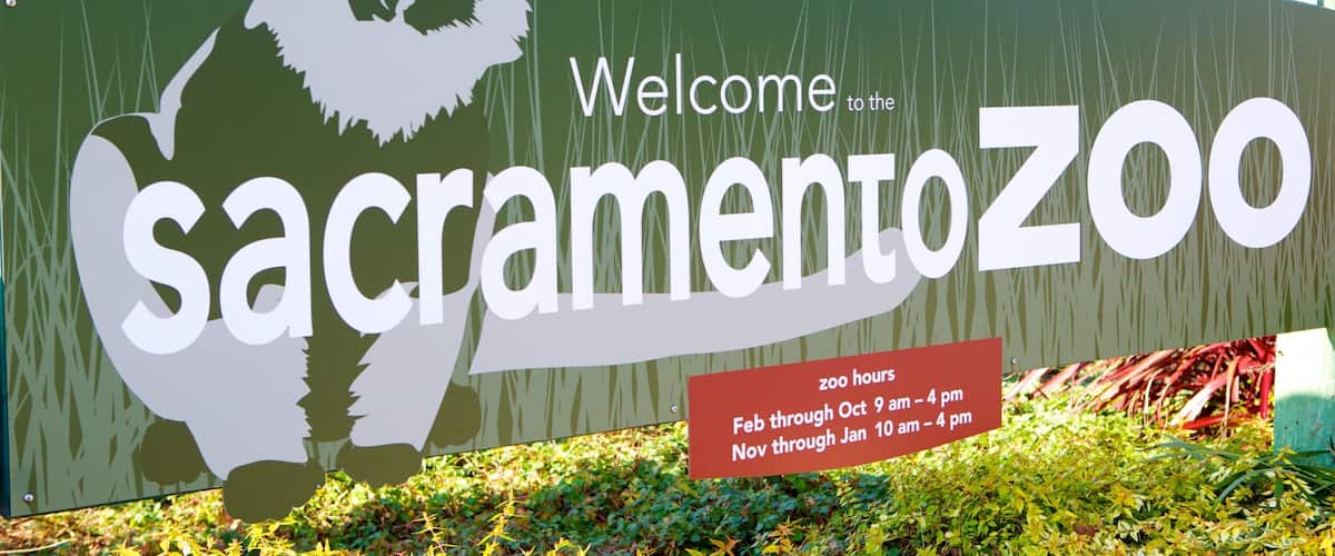 Sacramento Zoo inclusief dierentuindieren en bewegwijzering