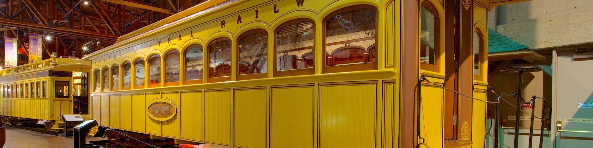 加州鐵路博物館 其中包括 內部景觀 和 鐵路收藏品