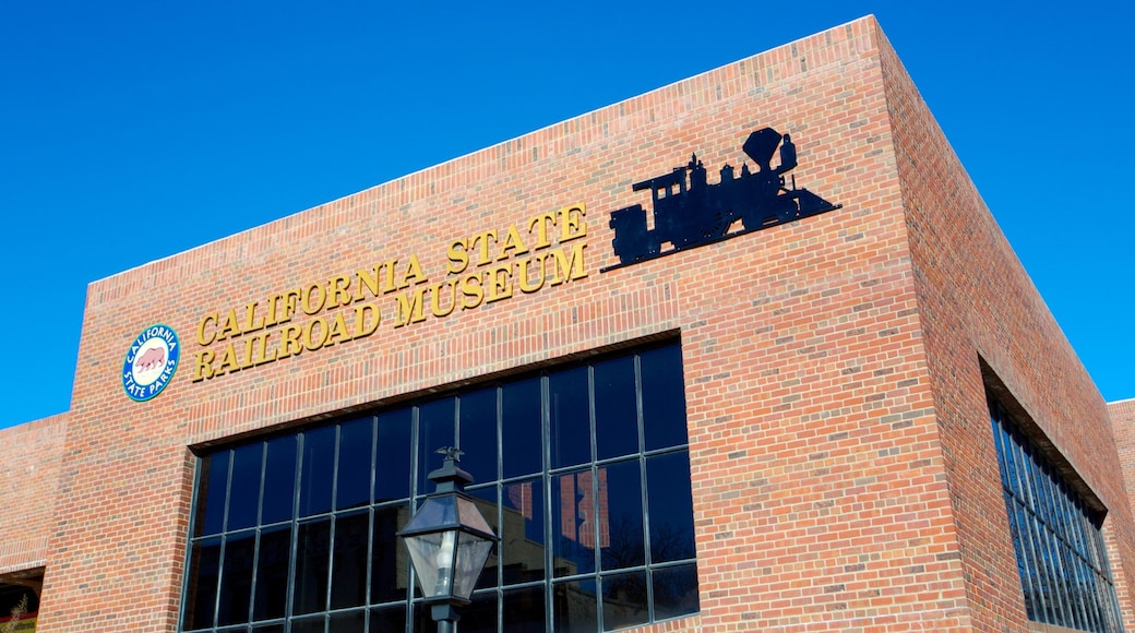California State Railroad Museum featuring signage