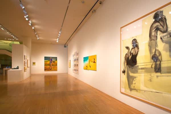 San Jose Museum of Art featuring interior views and art